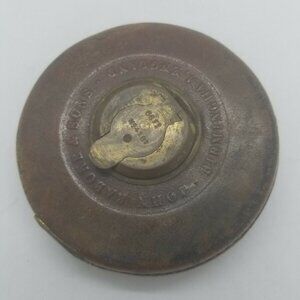 Antique John Rabone & Sons Leather Tape Measure CASE ONLY Birmingham England